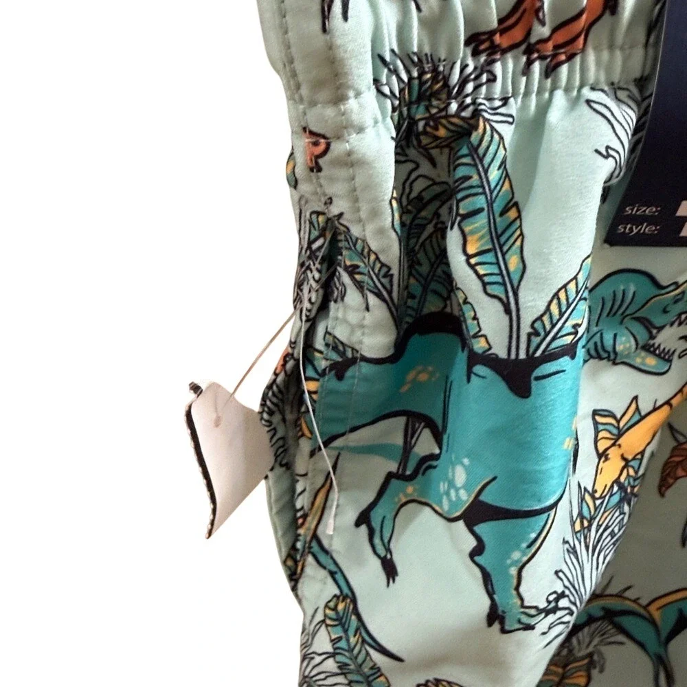Distortion Kids Boys Size M‎ Swim Trunks Shorts Dinosaurs Print Elastic Waist